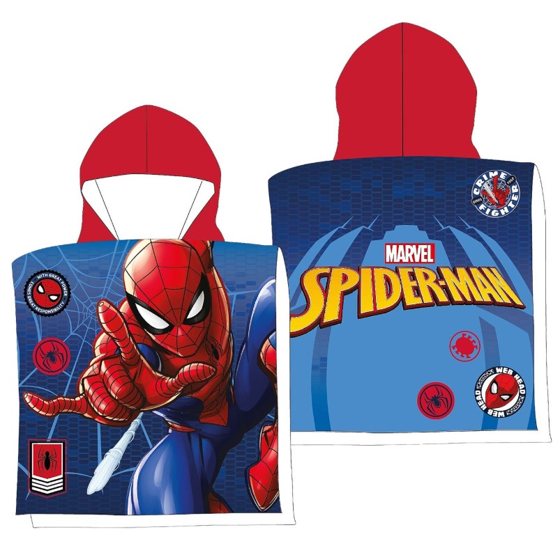Πόντσο Quick Dry Microfiber 50x100εκ. Spiderman (Ύφασμα: Microfiber, Χρώμα: Μπλε) - SUMMER tiempo - 42-3400